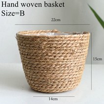 꽃바구니 양재꽃시장 꽃바구니배달수제 짠 해초 저장 바구니 접는 배꼽 정원 꽃 냄비 식물 밀짚 상자 홈, 15 24902, 한개옵션1