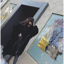 후드 롱 퍼 코트