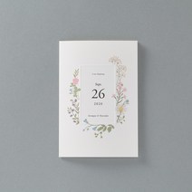 바른손카드 총판 청첩장 BH7055 봉투 스티커 포함 초안 인쇄무료, 70매 세트