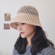 쿨썸머 벙거지 버킷햇 여자 보넷 여름 니트 모자 데일리
