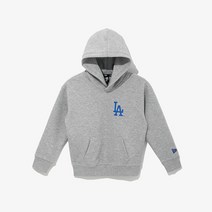 [뉴에라 키즈] 13371364 MLB 에이스 카드 LA 다저스 후드 헤더 그레이 아동후드티