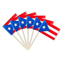브라질 국기 브라질 미니어처 이쑤시개 깃발 장식 작은 컵케이크 토퍼 칵테일 음식 깃발 장식 독립 기념일 파티 바 (100팩) Pretty_jessie, 100 Pcs, Puerto Rico Flags, Puerto Rico Flags