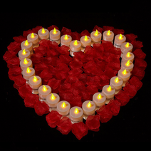 티라이트 led 촛불 프로포즈용 기념일 촛불, 레드