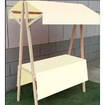 이동식 가판대 가판대 플리 마켓 트롤리 야시장 판매대 쇼핑몰 전시 행사장 부스, D 베이지 접이식