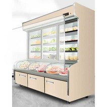 야채 과일 냉장고 쇼케이스 오픈 진열대 업소용 셀프, 1.4m 3온도 3실 플래그십 적층모델