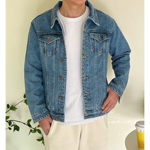 더유니크제이 남녀공용 탄탄한 워싱 봄 가을 슬림핏 데님 청자켓 3컬러 중청 진청 생지청