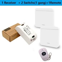 태양광 컨트롤러 433mhz 스마트 조명 스위치 led 푸시 버튼 스위치 범용 무선 원격 제어 ac90 250v 10a 램프 용 1ch 릴레이 157, 1r 2w 1b