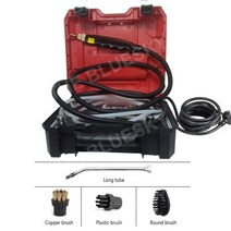 차량용청소기 고압 스팀 휴대용 청소기 고온 스팀 조절식 주방 후드 청소 장비, 220V, 빨간색, 미국