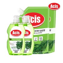 아키스 베이킹소다 리프레쉬 솔잎향 주방세제 용기 780ml x2개+리필 1200ml x2개(총 3.960ml), 단품