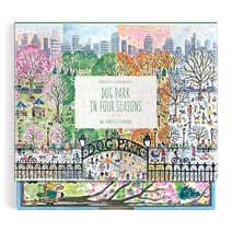 Galison Michael Storrings 사계절 강아지 공원 - 모든 행사용 16개의 빈 인사말 카드 모음 상징적인 스토링 시즌 아트 17개의 봉투 포함