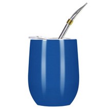 고급 찻잔 세트 이중벽 스테인리스 스틸 메이트 티컵과 밤비야 조롱박 컵 개 포함 머그컵, Blue