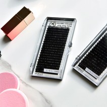 미앤비즈 벨벳 [20줄] 전문가용 속눈썹 연장 재료, 1개, C컬0.07/12mm