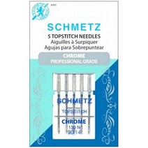 Schmetz Chrome Top스티치 재봉틀 미싱 Needles 90/14~5 Pack~부품# S-4093