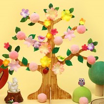 5개세트 노인복지센터 요양원 미술프로그램 폼폼이 나무꾸미기 어르신미술 유아미술