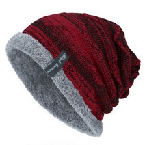 야외 산호 비니 따뜻한 통기성 등산 비니 더블 레이어 편지 비니 겨울 새로운 따뜻한, 적포도주