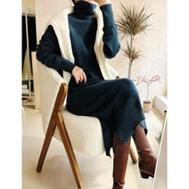 (특가/무배) 잼마 캐시미어 목폴라 롱 니트 원피스 겨울 도톰 터틀넥