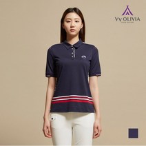 올리비아로렌 [비비올리비아] 오션 와펜 카라 반팔 티셔츠 VVCASWM4311