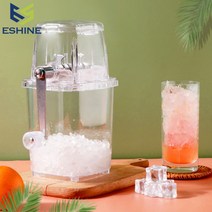 MEIISEO 스노우 빙수기 아이스 슬러시 설레임 눈꽃빙수기 얼음 빙수기계 팥빙수기 빙삭기 분쇄기, 투명한 블랙+흡입 컵 패드