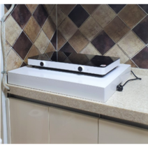 가스렌지덮개 인덕션덮개 받침대 커버 원목 맞춤제작-원목색 화이트 블랙