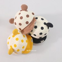 가을 아기 곰돌이 땡땡이 볼캡 모자 베이비 신생아 애기 베베 영아 선물 6개월 1살