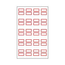 세모네모 10 매x20묶음 일반 견출지 18 X 네임 이름표 라벨지 스티커, 적색