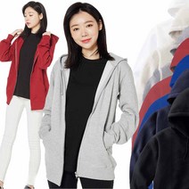 인쇄연구소 단체 티셔츠주문제작 라이트 쭈리 후드집업 무지후드집업 남녀공용