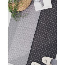 순면 목화솜충전 논슬립 헤링본 주방매트 침실 부드러운 편한세탁 물기흡수 베란다, 차콜