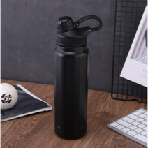 Tormays 대용량 스텐 보온보냉 빨대 텀블러, 840ml, 블랙