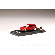 Hobby JAPAN 하비 재팬 HJ641017SR 1/64 혼다 시빅 EG6 SiR-S/엔진 디스플레이 모델 포함 밀라노 레드 [다이캐스트 미니카], 단일