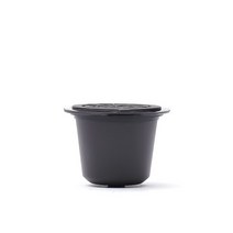 커피 머신 호환 부품 네스프레소 필터 컵에 맞는 1pcs 숟가락과 브러시가있는 재사용 가능한 캡슐 필터 주방 액세서리, nes-1-블랙
