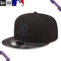 [미국정품] 900908 스냅백 캡모자 MLB [뉴욕 양키스] 뉴에라 Camo Vize 9FIFTY Snapback Hat - Black