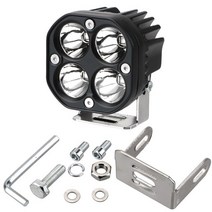 작업등 랜턴 오토바이 운전 라이트 스퀘어 1 개 12V/24V 3 인치 작업 LED 오프로드 트랙터용 자동차 램, 02 White Light