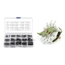 140pcs 라운드 깃털 키 병렬 드라이브 샤프트 키 세트 및 1 개 11 핀 밴드 채널 로터리 스위치, 하나, 그림 색상