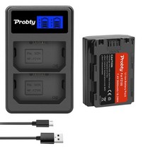 소니 np-fz100 np fz100 npfz100 2600mah 배터리 + lcd alpha a7iii a7r iii a9 alpha 9 a7r3 a6600 카메라용 듀얼, 1배터리와 충전기