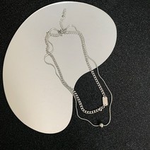 금속 체인 더블 레이어 목걸이 틈새 디자인 고급 쇄골 체인 모든 일치 인터넷 연예인 목걸이 액세서리 유행 쿨 남자