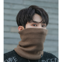 겨울 남녀 방한 넥워머 골프 목토시 기모 넥게이터 방한용품, 카키
