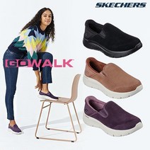 스케쳐스 23FW 최신상 여성용 소가죽 고워크 FLEX 슬립온 운동화