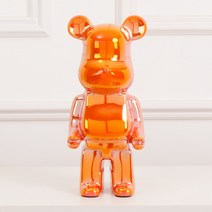 YAPOGI 베어브릭 저금통 피규어 인테리어 장식 집들이 개업선물, 도금오렌지35CM