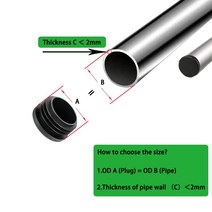 상다리부속 100pcs 강철 파이프 끝 블랭킹 캡에 대 한 플라스틱 라운드 내부 플러그 안티 슬립 합금 사다리의 자 다리 커버 가구 보호자 패드, 01 12mm_02 50 pcs