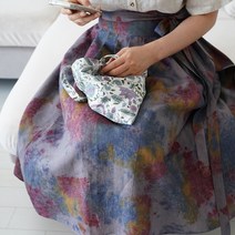 생활한복 천연염색 인견 허리치마