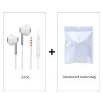 레노버 블루투스 이어폰 lenovo xf06 유선 헤드폰 노이즈 캔슬링 인이어 헤드셋, opp 흰색