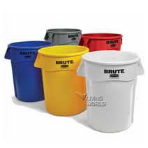 리빙월드 벤티드브루트 원형 컨테이너 75L/ 정리함 박스 바스켓, 흰색