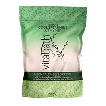 [정품] Vitabath Epsom Salts 쿨 스피아민트 & 백리향 릴랙싱 테라피 아로, Cool Spearmint & Thyme