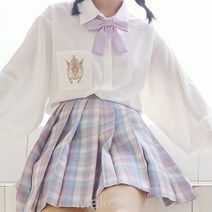 자칠 리본 워크 셔츠 여 긴팔 블라우스