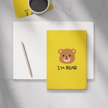 아트박스/컨티뉴 Tiny bear conteenew 레더커버 노트 다이어리 일기장, 무지노트