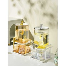 음료디스펜서 워터디스펜서 대용량물통 쥬스 내열유리, 골든베어5L물통스테인리스수전