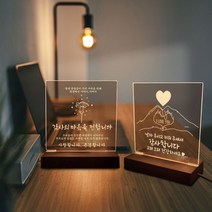 기념일 선물 무드등 아크릴 조명등 침실 집들이선물 각인, 소형(110mm), 06. 카네이션 리본