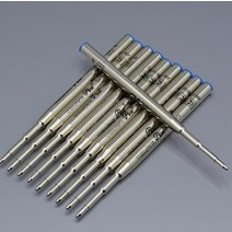 (12 개/몫) 0.7mm 블랙/블루 MB 볼펜 리필 문구 쓰기 펜 액세서리, [02] 12pcs Blue