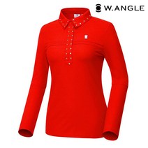 *본사직영* [와이드앵글] 여성 스터드장식 솔리드 티셔츠 WWU17235R2