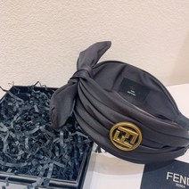 ENBEIER 프렌치 밍위안 셔링 새틴 중간 매듭 머리띠